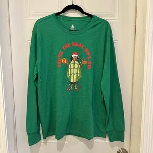 NEW Disney Shirt Adult Size L Green Encanto Bruno Christmas Holiday Santa Parks